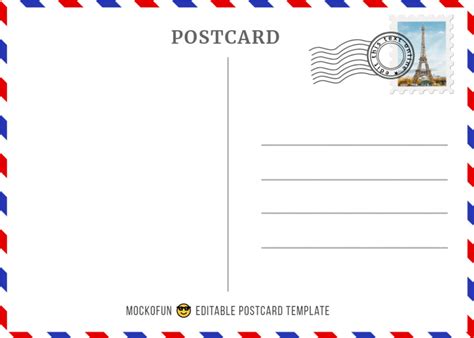 postcard template mockofun