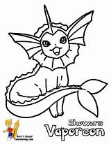 Coloring Eevee Vaporeon sketch template