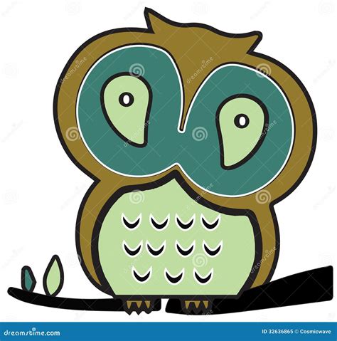 twit twoo  wise owl stock illustration illustration  wise