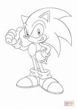 Sonic Coloring Hedgehog Pages Printable sketch template