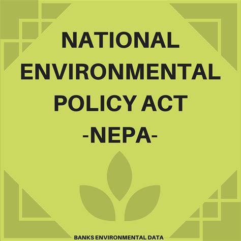 national environmental policy act nepa checklist environmental