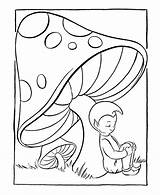 Coloring Pages Mushroom Pixie Fairy Fantasy Cartoon Printable Sheets Kids Fairies Pixies Medieval Under Mythical Mushrooms Drawing Elves Brownies Elf sketch template