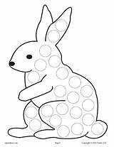 Dot Coloring Pages Printables Polka Do Printable Spring Easter Bunny Rabbit Marker Color Preschool Activities Crafts Worksheets Kids Toddlers Colouring sketch template
