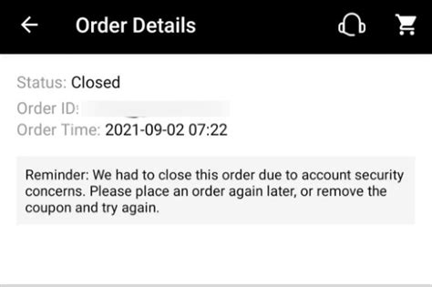 aliexpress    close  order due  account security concerns    seletronic