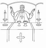 Catholic Coloring Pages Priest Mass Kids Choose Board There Books Sunday sketch template