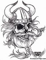 Viking Skull Drawing Beard Tattoo Helmet Drawings Tattoos Bearded Designs Vikings Warrior Cool Vector Longship Getdrawings Real Draw Vikking Clip sketch template