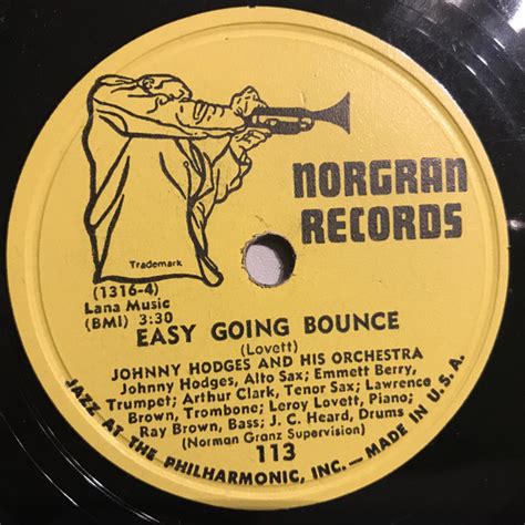 Johnny Hodges And His Orchestra Easy Going Bounce