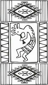 Symbols Navajo Pottery Kokopelli Southwestern Indians Scrap sketch template
