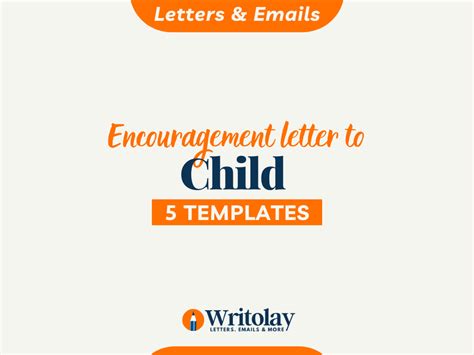child encouragement letter  format templates writolaycom