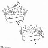 King Crowns Tiara Coronas 1653 Siluetas Yvonne Lau Disney Sovereignty Tattootribes Pequeños sketch template