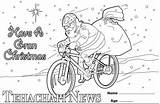 Coloring Christmas Contest Color Tehachapi Annual Tehachapinews Bicycle Delivering Santa Gifts Age Children Year sketch template