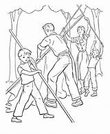 Coloring Pages Camping Tent Family Sheets Install Printable Print Kids Coloring4free Setting Fun Working Together Raisingourkids Camp Scout Activity Related sketch template