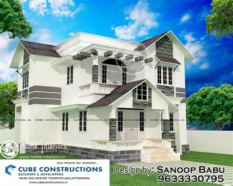 sq ft double floor contemporary home design
