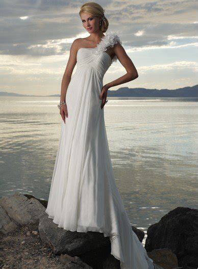 One Shoulder Beach Wedding Dress 2011 Ec28