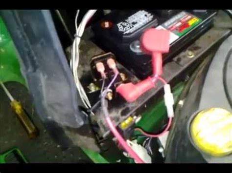 test replace  solenoid   la john deere mower youtube