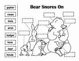 Snores Labeling Pals Beary Snoring sketch template