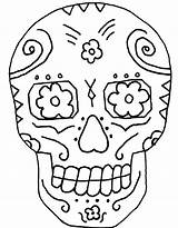 Dead Coloring Pages Printable Skulls Kids sketch template