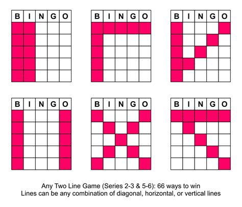 printable bingo patterns