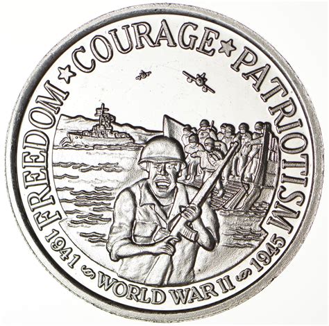 rare limited edition  oz silver world war ii   fine