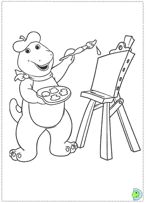 barney  friends coloring page dinokidsorg