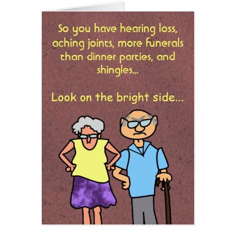 funny cartoon seniors discount old age birthday card zazzle