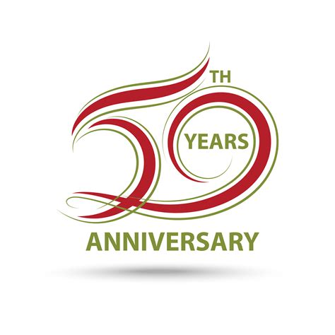 red  anniversary sign  logo  celebration symbol  vector art  vecteezy