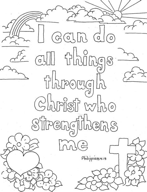 philippians  coloring page bible verse coloring page images