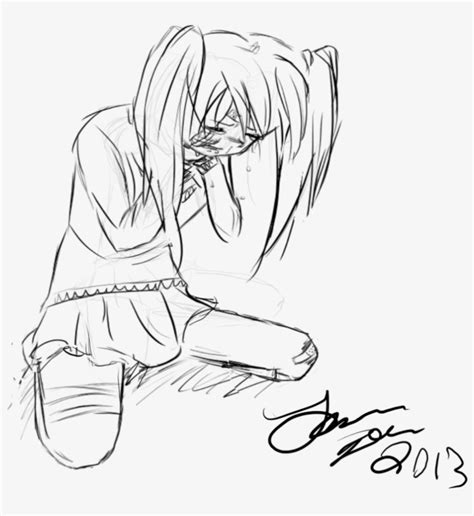 girl lineart  art girl sad  png  pngkit