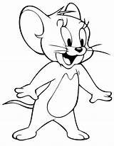Coloring Jerry Mouse sketch template
