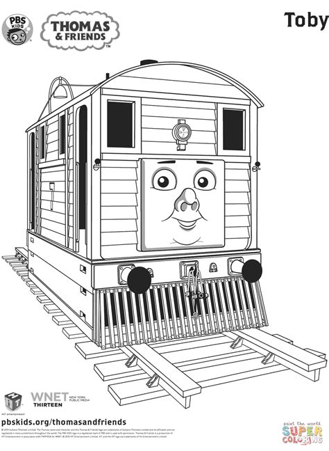toby  thomas friends super coloring train coloring pages