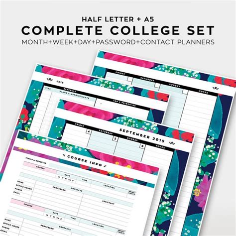 sale complete college student planner    sessavee