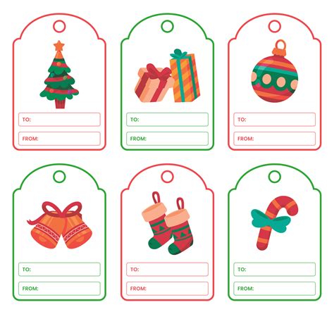 christmas gift tags printable templates     printablee