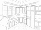 Kitchen Drawing House Inside Cabinet Interior Sketch Detail Table Sketches Anger Rendering Getdrawings Painting sketch template