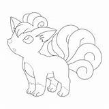 Vulpix Coloring Pages Pokemon Ninetales Template Getcolorings Color Lineart Bank Choose Board sketch template