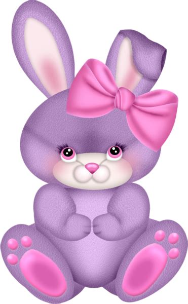 purple bunny  pink bow clipart purple bunny easter pictures