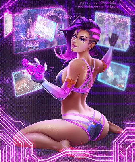 overwatch sombra is a badass ecchi anime girls pictures and images