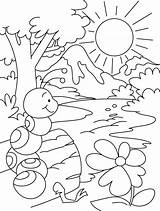 Ant Coloring Pages Kids Anthill Hill Template Getdrawings sketch template