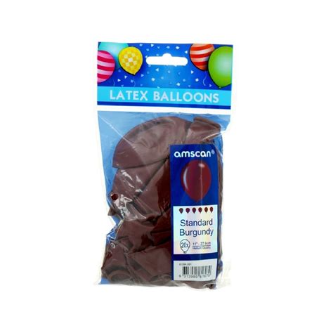 standard latex balloons  pack burgandy big