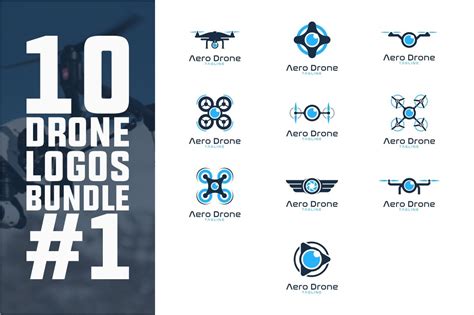 drone logo bundle  branding logo templates creative market