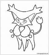 Delcatty Pokemon Coloring Pages Color Coloringpagesonly sketch template
