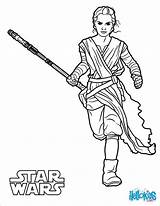 Coloring Wars Star Pages Rey Book Hellokids Awakens Force sketch template