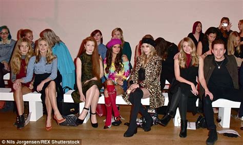 donna air attends fashion show with her mini me daughter