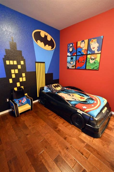 astounding superhero themed kids room designs