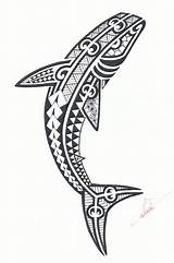Shark Polynesian Requin Maori Deadly Maorie Karice Hai Foundmyself Armband Wal Tatoos sketch template