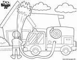 Blippi Fireman Excavator Book sketch template