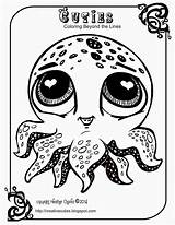 Coloring Pages Cuties Cute Printable Pet Shop Creative Kids Animal Print Animals Colouring Heather Color Sheets Littlest Super Cartoon Octopus sketch template