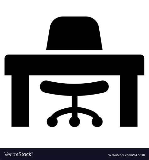 office desk icon royalty  vector image vectorstock