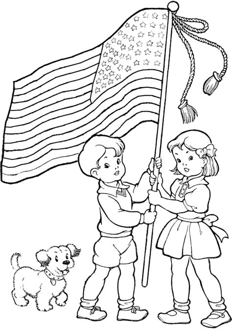 hoist  flag  veterans day coloring pages memorial day coloring