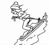 Colorear Esquiadora Desenho Disegno Esquiadores Sciatrice Dibuixos Esqui Dibuix Acolore sketch template