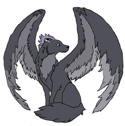 Deviantart More Like Winged Wolf With Feathers By Xeylen